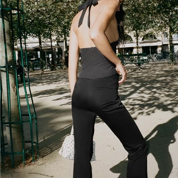 Ruffled mini flare pants - Picture 5 of 6